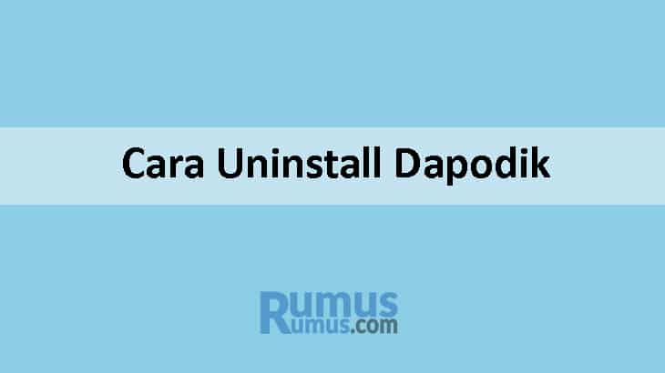 Cara Uninstall Dapodik 2024.a dan 2024.b di Laptop