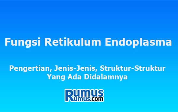 Fungsi Retikulum Endoplasma – Pengertian, Jenis, Struktur